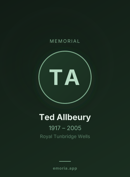 Memorial portrait of Ted Allbeury