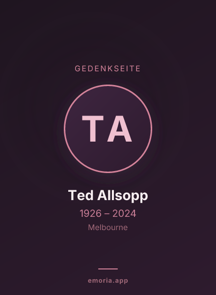 Gedenkportrait von Ted Allsopp