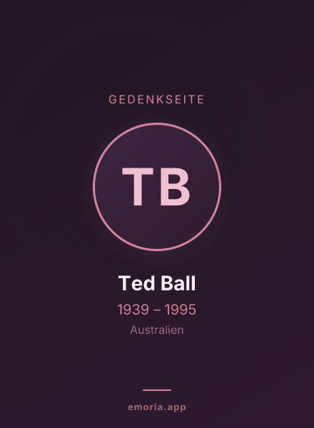 Gedenkportrait von Ted Ball