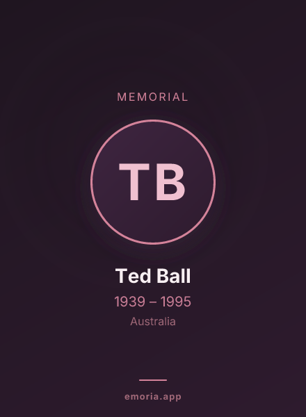 Memorial portrait of Ted Ball