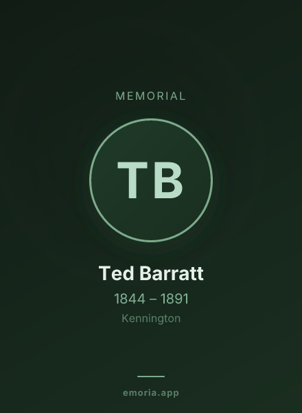 Memorial portrait of Ted Barratt