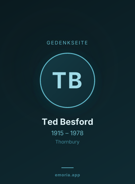 Gedenkportrait von Ted Besford