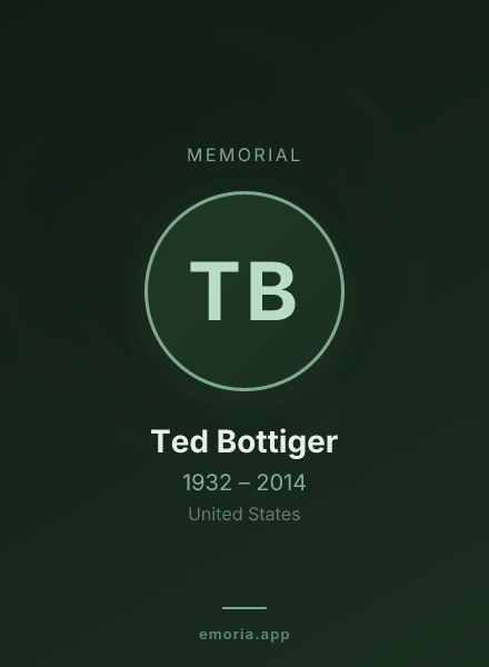 Memorial portrait of Ted Bottiger