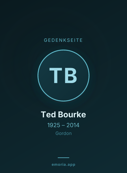 Gedenkportrait von Ted Bourke