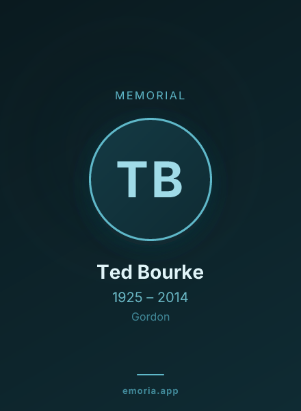 Memorial portrait of Ted Bourke