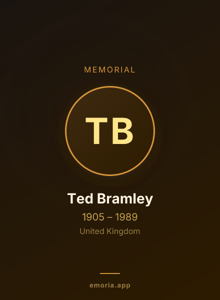 Memorial portrait of Ted Bramley