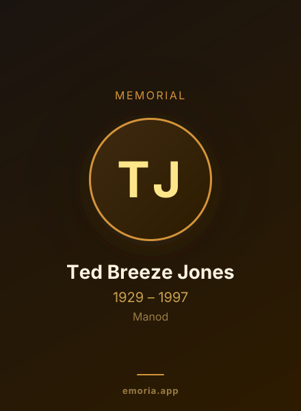 Memorial portrait of Ted Breeze Jones