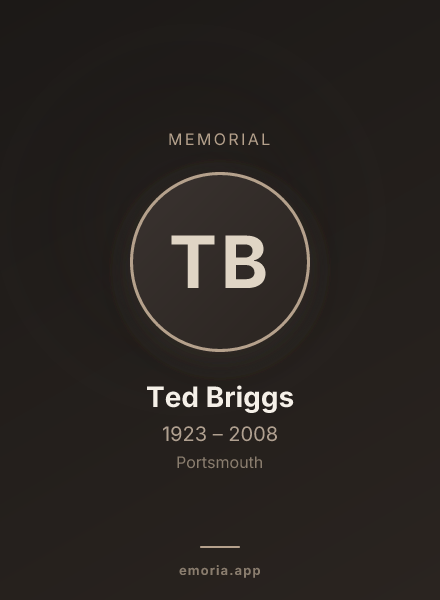Memorial portrait of Ted Briggs