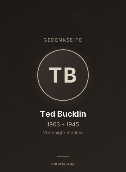 Gedenkportrait von Ted Bucklin