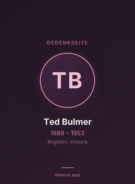 Gedenkportrait von Ted Bulmer
