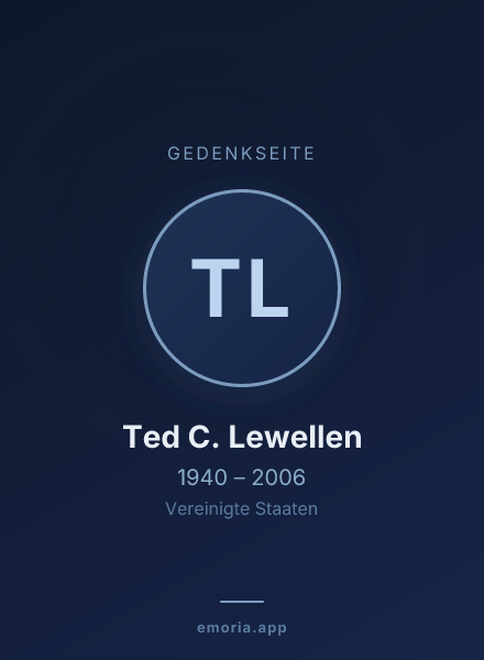 Gedenkportrait von Ted C. Lewellen