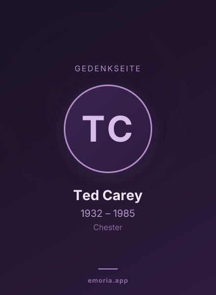 Gedenkportrait von Ted Carey