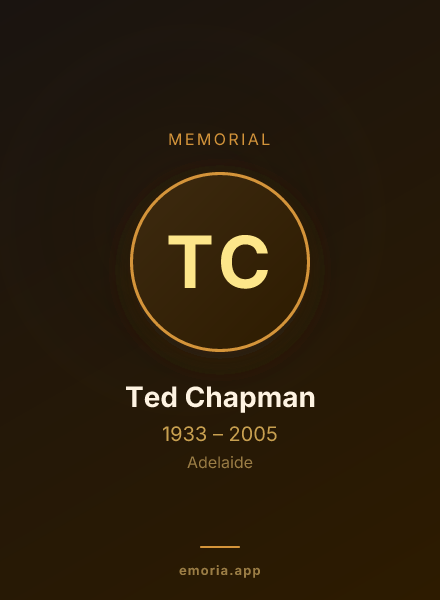 Memorial portrait of Ted Chapman