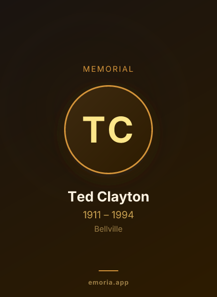 Memorial portrait of Ted Clayton