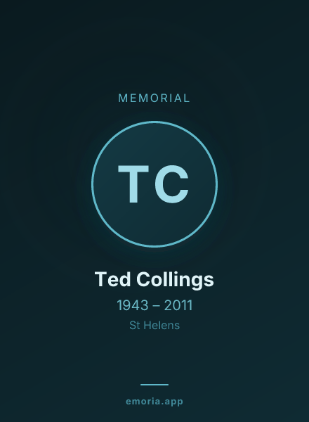 Memorial portrait of Ted Collings