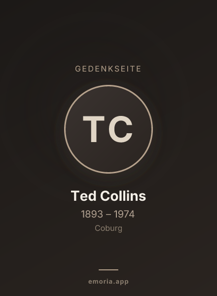 Gedenkportrait von Ted Collins