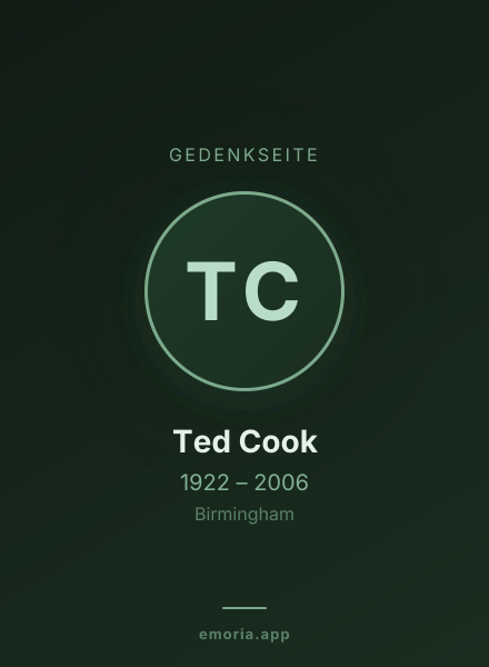 Gedenkportrait von Ted Cook