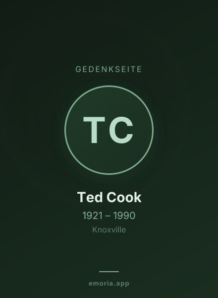 Gedenkportrait von Ted Cook