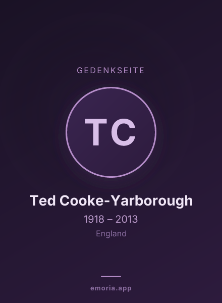 Gedenkportrait von Ted Cooke-Yarborough