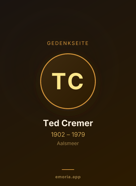 Gedenkportrait von Ted Cremer