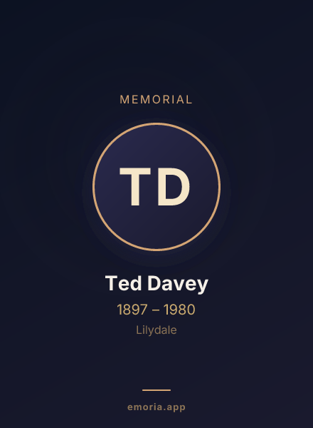 Memorial portrait of Ted Davey