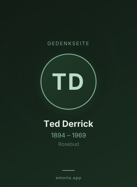 Gedenkportrait von Ted Derrick