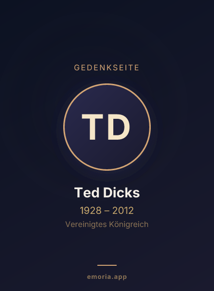 Gedenkportrait von Ted Dicks