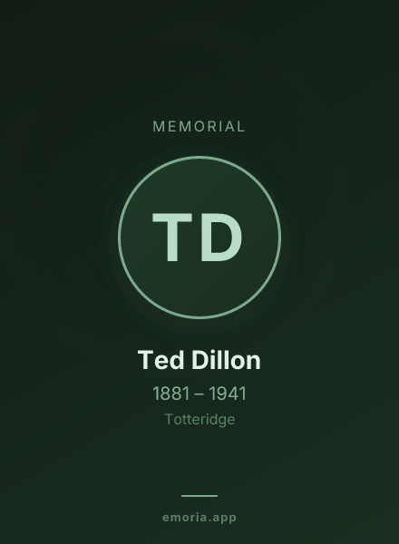 Memorial portrait of Ted Dillon