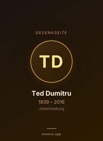 Gedenkportrait von Ted Dumitru