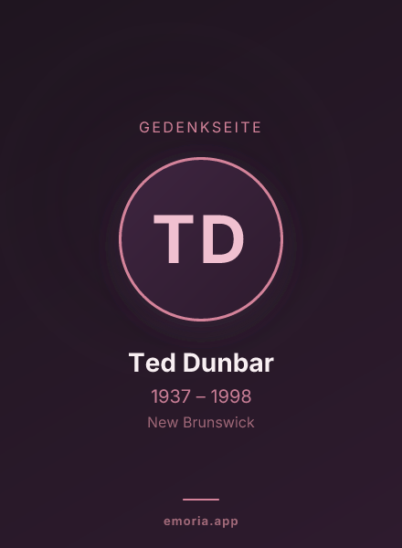 Gedenkportrait von Ted Dunbar