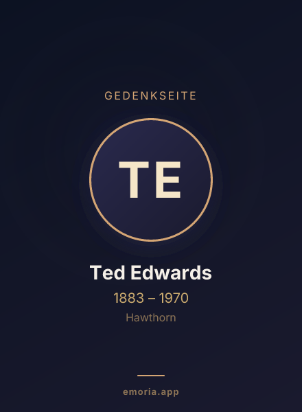 Gedenkportrait von Ted Edwards