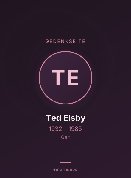 Gedenkportrait von Ted Elsby