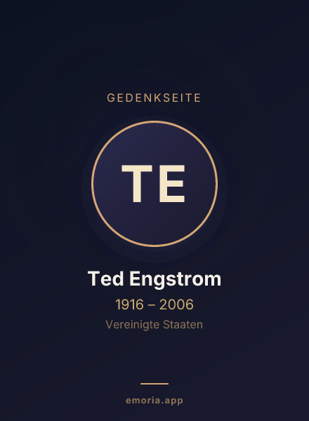 Gedenkportrait von Ted Engstrom