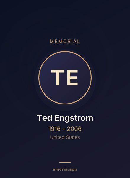 Memorial portrait of Ted Engstrom