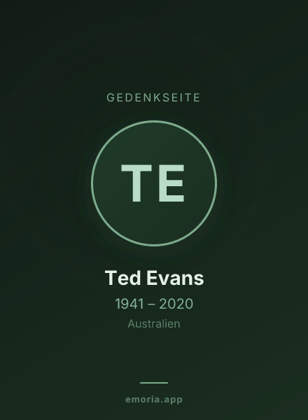 Gedenkportrait von Ted Evans