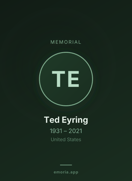 Memorial portrait of Ted Eyring