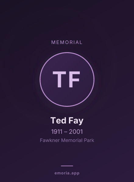 Memorial portrait of Ted Fay