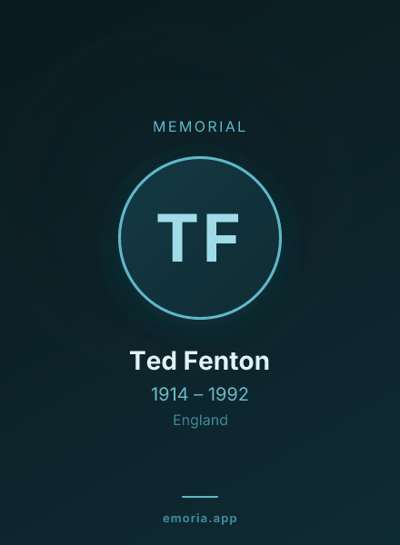 Memorial portrait of Ted Fenton
