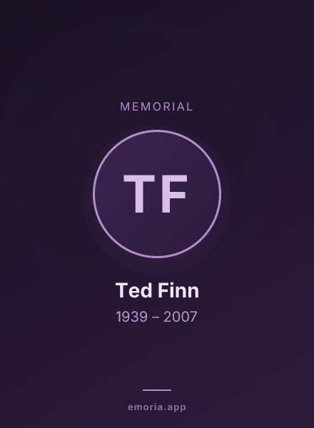 Memorial portrait of Ted Finn
