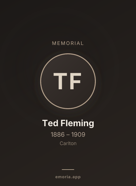 Memorial portrait of Ted Fleming