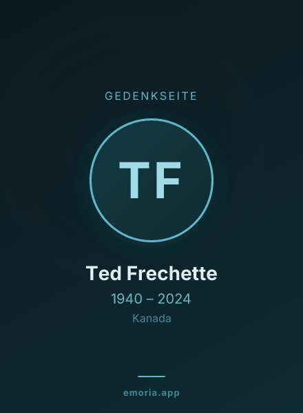 Gedenkportrait von Ted Frechette