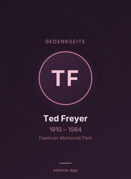 Gedenkportrait von Ted Freyer