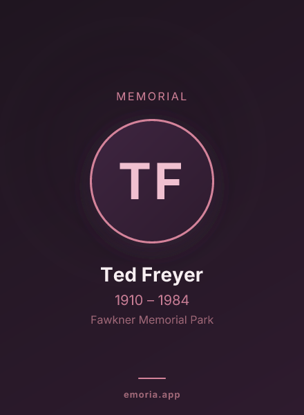 Memorial portrait of Ted Freyer