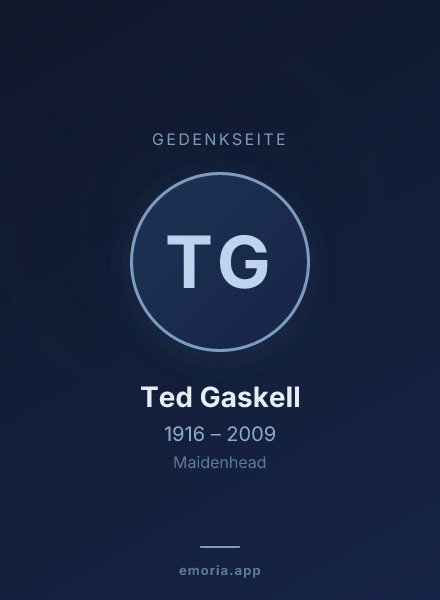 Gedenkportrait von Ted Gaskell
