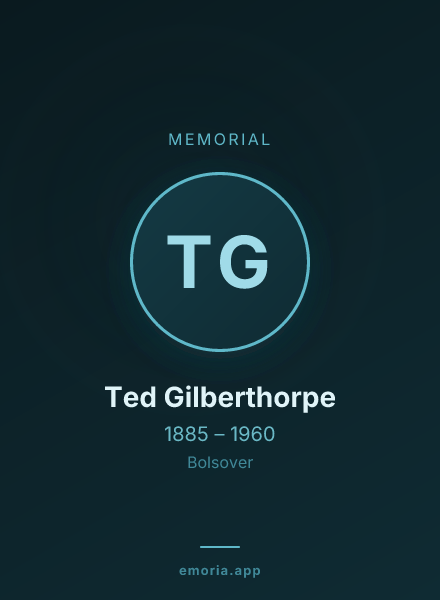 Memorial portrait of Ted Gilberthorpe