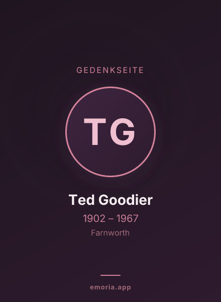 Gedenkportrait von Ted Goodier