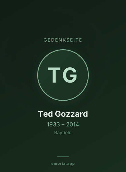 Gedenkportrait von Ted Gozzard