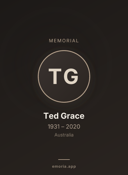Memorial portrait of Ted Grace