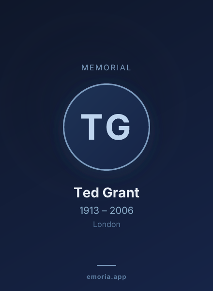 Memorial portrait of Ted Grant