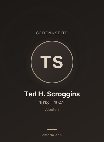 Gedenkportrait von Ted H. Scroggins